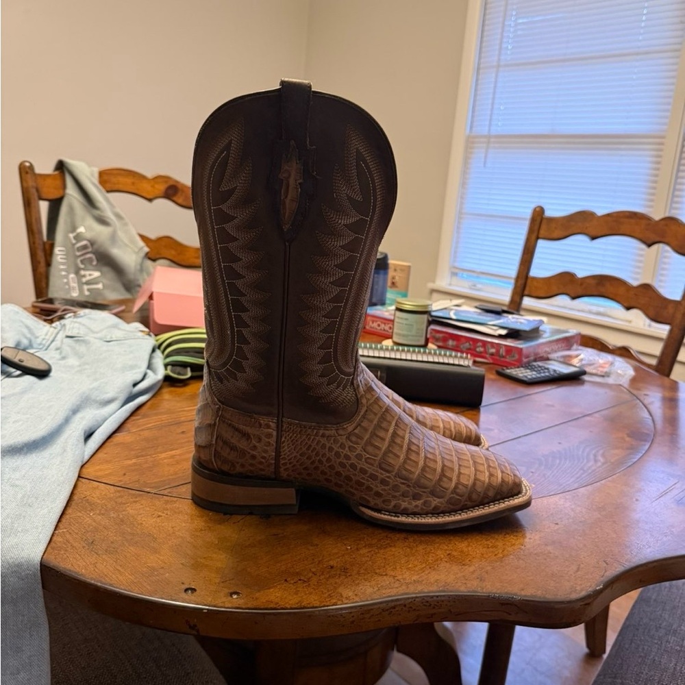 Caiman croc belly ariat boots 10.5 EE